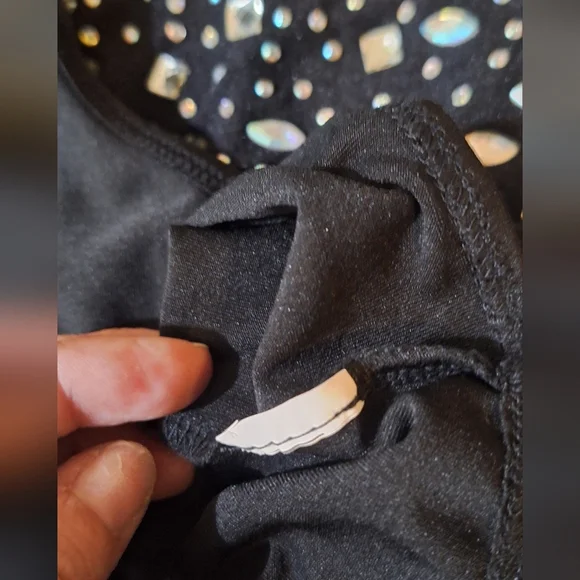 Black Embellished Bodysuit - Picture 3 of 4